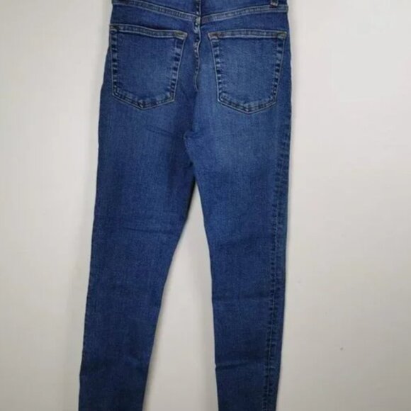 Re/Done |Button fly Ultra High Rise Skinny Ankle Crop size 26 - Picture 7 of 8